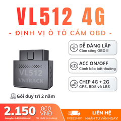 Định Vị Ô Tô VL512 4G | Cắm cổng OBD II, Chuyên dụng, Cắm là chạy