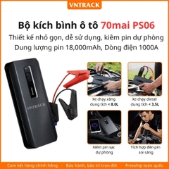 Kích Bình Ắc Quy Ô Tô 70mai PS06 | Pin 18000mAh, Kích xe xăng dưới 8L, Kích xe dầu dưới 3.5L