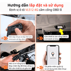 Định Vị Ô Tô VL512 4G | Dễ Dàng Cắm cổng OBD II, Chuyên dụng cho ô tô, Cắm là chạy