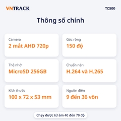 Thiết bị giám sát hành trình tích hợp đầu ghi camera TC500 (C43)