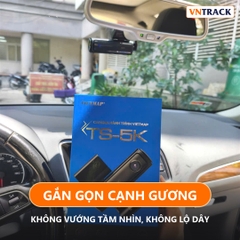 Vị trí gắn camera Vietmap TS-5K cạnh gương chiếu hậu ô tô