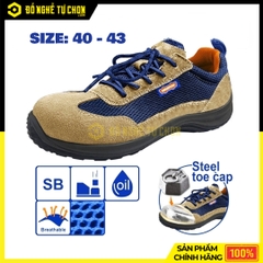 Giày bảo hộ da lộn mũi thép size 40 - Hiệu Wadfow - Model: WSB2540
