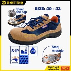 Giày bảo hộ da lộn mũi đế thép size 40 - Hiệu Wadfow - Model: WSB5540