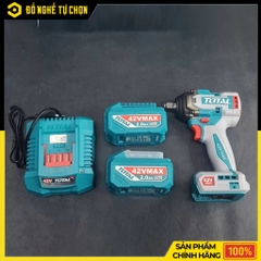 Máy Siết Bulong Không Chổi Than Dùng Pin 42V Total TIWLI42602 (Kèm 02 Pin + 01 Sạc)
