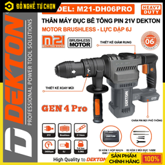 Máy Đục Bê Tông 21V M21-DH06XPRO & M21-DH06PRO – Lực Đập 6J | Motor Brushless | Giảm Rung AVT - Hàng Chính Hãng Có VAT