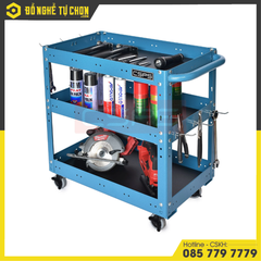 Xe Đẩy CSPS 3 Ngăn - 71cm Màu Xanh