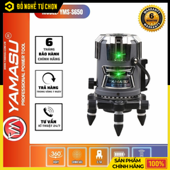 Máy Cân Mực Laser 5 Tia Xanh Yamasu – LED Siêu Sáng – Đế Vòng Bi Chống Rơ – Điều Khiển Từ Xa – Full Phụ Kiện – Hàng Chính Hãng Có VAT