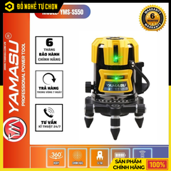 Máy Cân Mực Laser 5 Tia Xanh Yamasu – LED Siêu Sáng – Đế Vòng Bi Chống Rơ – Điều Khiển Từ Xa – Full Phụ Kiện – Hàng Chính Hãng Có VAT