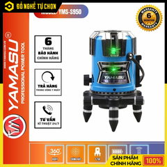 Máy Cân Mực Laser 5 Tia Xanh Yamasu – LED Siêu Sáng – Đế Vòng Bi Chống Rơ – Điều Khiển Từ Xa – Full Phụ Kiện – Hàng Chính Hãng Có VAT