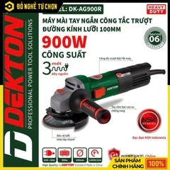 Máy Mài Tay Ngắn Dekton DK-AG900R – Công Tắc Trượt – 900W – Lưỡi 100mm – Chống Rung – Hàng Chính Hãng Có VAT