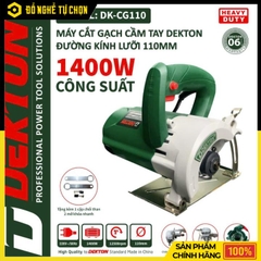 Máy cắt cầm tay (cắt gạch, bê tông, đá) hoạt động bằng động cơ điện hiệu DEKTON; Model: DK-CG110