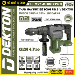 Máy Đục Bê Tông 21V M21-DH06XPRO & M21-DH06PRO – Lực Đập 6J | Motor Brushless | Giảm Rung AVT - Hàng Chính Hãng Có VAT
