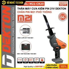 Cưa Kiếm Pin Dekton M21-CK20 – 21V Lithium-ion – Tốc Độ 3700v/p – Cắt Sâu 115mm – Hàng Chính Hãng Có VAT
