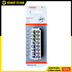 Bộ Vặn Vít Extra Hard 25mm Bosch Đầu PH/PZ 8 Món 2608522413 Cứng Cáp, Bám Vít Tốt, Độ Bền Cao | Hàng Chính Hãng, Có VAT