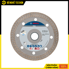 Đĩa Cắt Kim Cương Turbo Bosch 105mm Hard Tiles 2608615277 Cắt Gạch Siêu Nhanh, Đường Cắt Sắc Mịn | Hàng Chính Hãng, Có VAT