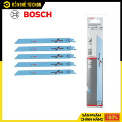 Bộ 5 Lưỡi Cưa Kiếm Cắt Sắt Bosch S1122BF – Cắt Kim Loại Nhanh, Bền Bỉ | Hàng Chính Hãng, Có VAT