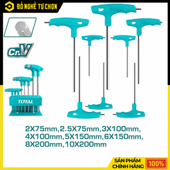 Bộ 8 chìa lục giác tay cầm chữ T THHW80816 – Cứng cáp, tiện dụng, thiết kế độc quyền - Hàng Chính Hãng Có VAT