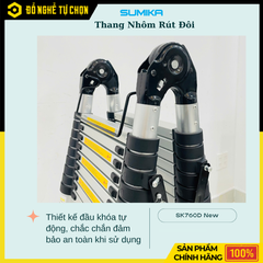 Thang nhôm rút đôi SUMIKA SK760D NEW – Giải pháp thang đa năng cho thợ chuyên nghiệp - Hàng Chính Hãng Có VAT