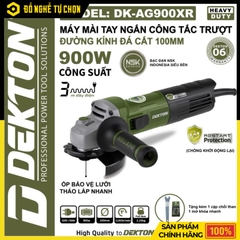 Máy Mài Tay Ngắn Dekton DK-AG900R – Công Tắc Trượt – 900W – Lưỡi 100mm – Chống Rung – Hàng Chính Hãng Có VAT