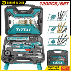 Bộ Dụng Cụ Đa Năng 120 Món TOTAL THKTAC01120 – Hộp Nhựa Cao Cấp – Hàng Chính Hãng Có VAT