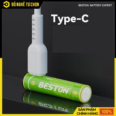 Hộp 4 Viên Pin Sạc Beston AAA Lithium USB-C 1.5V 3AC-25  – Điện Áp Ổn Định, Sạc Nhanh Tiện Lợi | Hàng Chính Hãng, Có VAT