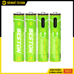 Hộp 4 Viên Pin Sạc Beston AAA Lithium USB-C 1.5V 3AC-25  – Điện Áp Ổn Định, Sạc Nhanh Tiện Lợi | Hàng Chính Hãng, Có VAT