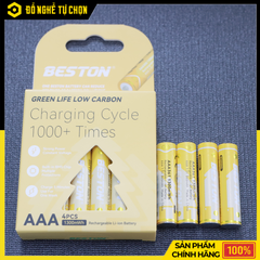 Hộp 4 Viên Pin Sạc AAA Lithium 1.5V - 3AN-35 – Dung Lượng 1300mWh – Điện Áp Ổn Định – Hàng Chính Hãng Có VAT