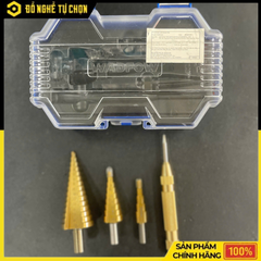 Bộ 4 mũi khoan tháp - Hiệu Wadfow - Model: WJD3404