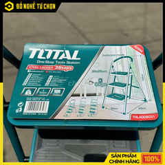 Thang Xếp 3 Bậc Đa Năng Total THLAD09031 – Gọn Nhẹ, Chắc Chắn, An Toàn Khi Sử Dụng - Hàng Chính Hãng, Có VAT