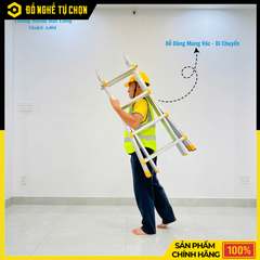 Thang Nhôm Trượt Chữ A Jumbo A404 – An Toàn, Đa Năng, Dễ Điều Chỉnh Chiều Cao – Hàng Chính Hãng, Có VAT