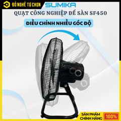 Quạt công nghiệp để sàn Sumika SF450 – Công suất 100W, gió mạnh bền bỉ, tối ưu cho môi trường làm việc nóng bức