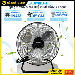 Quạt công nghiệp để sàn Sumika SF450 – Công suất 100W, gió mạnh bền bỉ, tối ưu cho môi trường làm việc nóng bức
