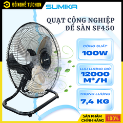 Quạt công nghiệp để sàn Sumika SF450 – Công suất 100W, gió mạnh bền bỉ, tối ưu cho môi trường làm việc nóng bức