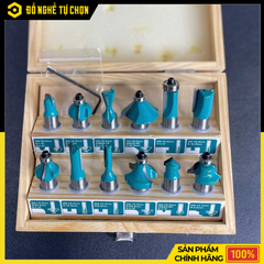 Bộ Mũi Phay TOTAL TACSR2121 – 12 Chi Tiết – Cốt 12mm – Đựng Hộp Gỗ – Chính Hãng Có VAT