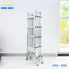 Thang nhôm gấp đa năng 4 đoạn - 20 bậc Sumika SK605