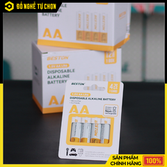 Pin Alkaline AA 1.5V Beston AA-LR6-4P – Pin Tiểu AA Dùng Cho Remote, Micro, Đồ Chơi – Hàng Chính Hãng Có VAT