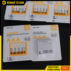 Pin Alkaline AAA 1.5V Beston LRO3 – Pin Tiểu AAA Dùng Cho Remote, Micro – Hàng Chính Hãng Có VAT