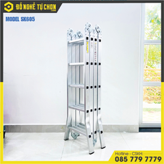 Thang nhôm gấp đa năng 4 đoạn - 20 bậc Sumika SK605