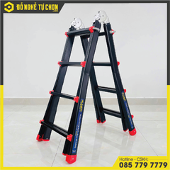 Thang Nhôm Rút Lồng Sơn Tỉnh Điện SUMIKA SKM44, Chữ A Cao 2.0m