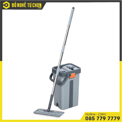 Bộ cây lau nhà SUMIKA C38, thùng lau nhà 2 ngăn tự vắt