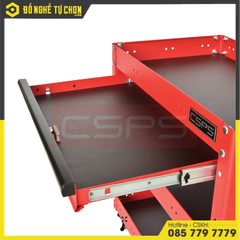 Hộc Kéo Xe Đẩy CSPS 03 Ngăn - 71cm Màu Đỏ