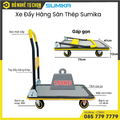 Xe Đẩy Hàng Sàn Thép SUMIKA T150, Tải Trọng 150kg
