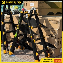 Thang Nhôm Rút Lồng Chữ A 2m Boodoor BRL20B (Khóa Mỹ) – Duỗi Thẳng 4m, Nhôm Dày 2.6mm | Hàng Chính Hãng, Có VAT