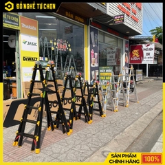 Thang Nhôm Rút Lồng Chữ A 2m Boodoor BRL20B (Khóa Mỹ) – Duỗi Thẳng 4m, Nhôm Dày 2.6mm | Hàng Chính Hãng, Có VAT