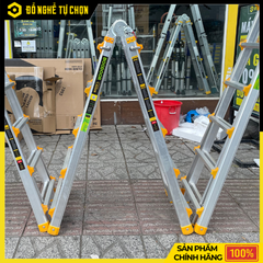 Thang Nhôm Rút Lồng 2.5m Boodoor BRL25 – Duỗi Thẳng 5m, Nhôm Dày 2.4mm, Tải Trọng 300Kg | Hàng Chính Hãng, Có VAT