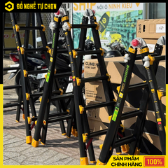 Thang Nhôm Rút Lồng Chữ A 2.5m Boodoor BRL25B (Khóa Mỹ) – Duỗi Thẳng 5m, Nhôm Dày 2.6mm | Hàng Chính Hãng, Có VAT