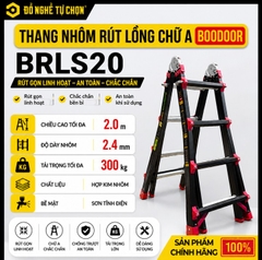 Thang Nhôm Rút Lồng Sơn Tĩnh Điện Boodoor BRLS20 – Gọn Nhẹ, Tải Trọng 300Kg, An Toàn Khi Làm Việc Trên Cao | Hàng Chính Hãng, Có VAT