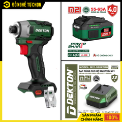 [THÂN] Máy Vặn Vít Dùng Pin 21V Dekton M21-CV250PROMAX – Lực Siết 250Nm, 4 Cấp Tốc Độ, Hiệu Suất Vượt Trội – Hàng Chính Hãng, Có VAT