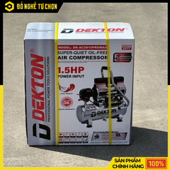 Máy Nén Khí Không Dầu Bình Nhôm Dekton DK-AC2910PROMAX 1.5HP 10L – Khí Sạch, Gọn Nhẹ, Vận Hành Êm, Hàng Chính Hãng, Có VAT