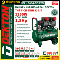 Máy Nén Khí 23L Dekton DK-AC3925 1.8HP Lên Hơi Nhanh | Hàng Chính Hãng, Có VAT